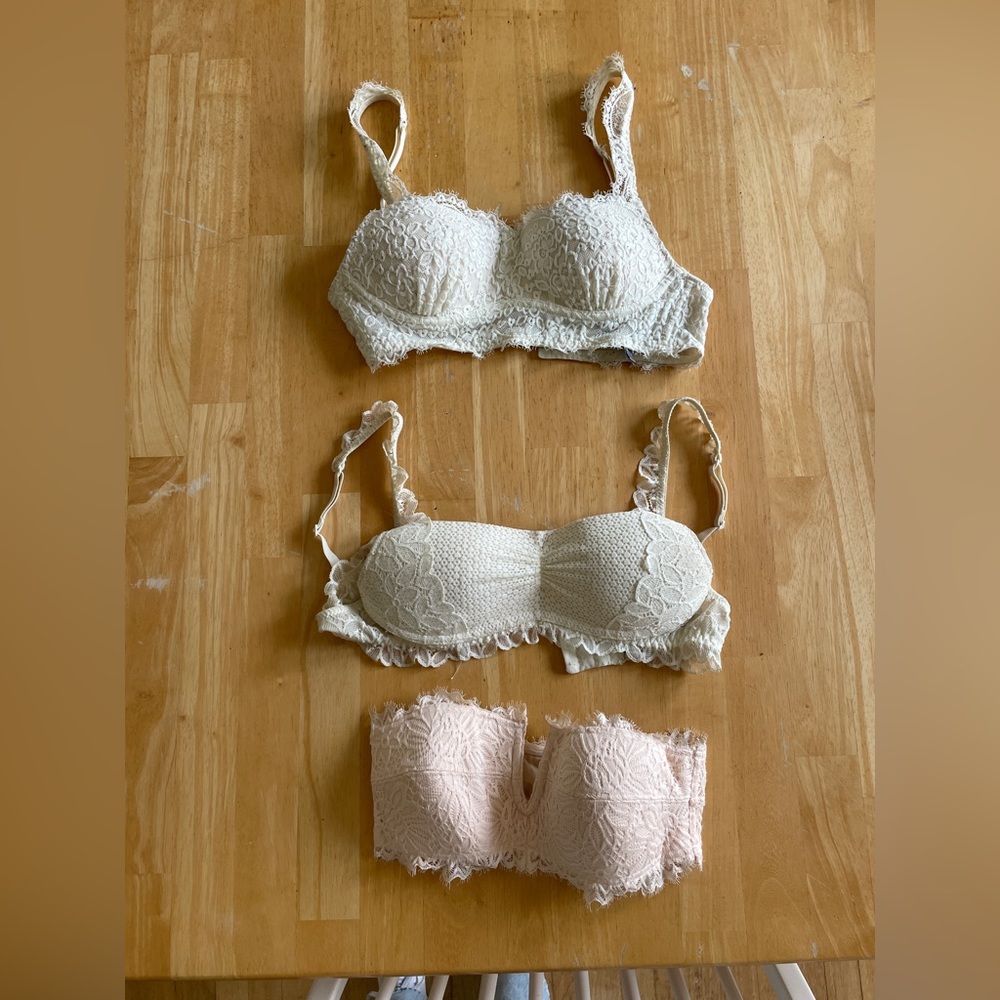 Aerie Padded Bras, XS - Set of 3